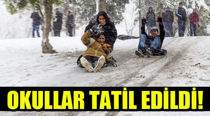 Konya&#039;da kar yağışı sebebi ile okullar tatil edildi