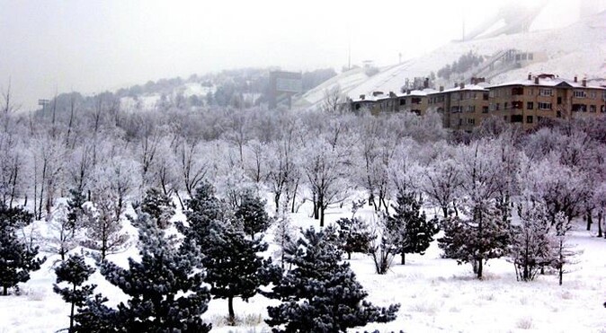 Erzurum donuyor, sıcaklık -5&#039;e düştü