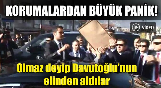 Davutoğlu&#039;nun korumasında büyük panik!