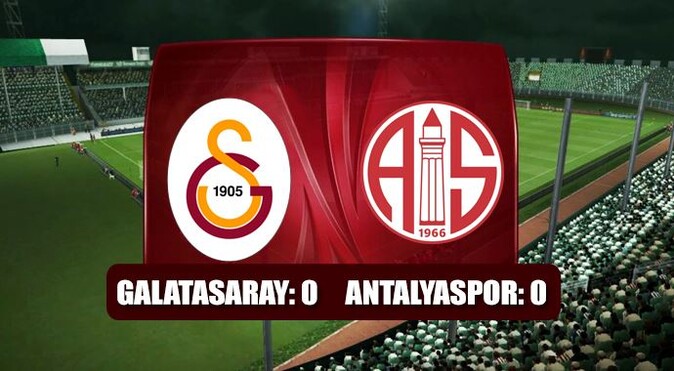 Galatasaray: 0 - Antalyaspor: 0 (MAÇ SONUCU)