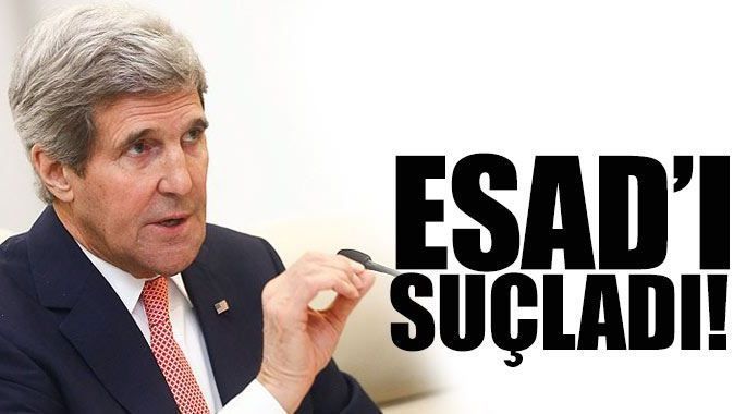 John Kerry, Esad&#039;ı suçladı