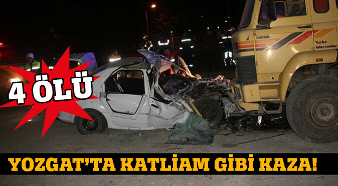 Yozgat&#039;ta feci trafik kazası: 4 ölü, 1 yaralı - İZLE