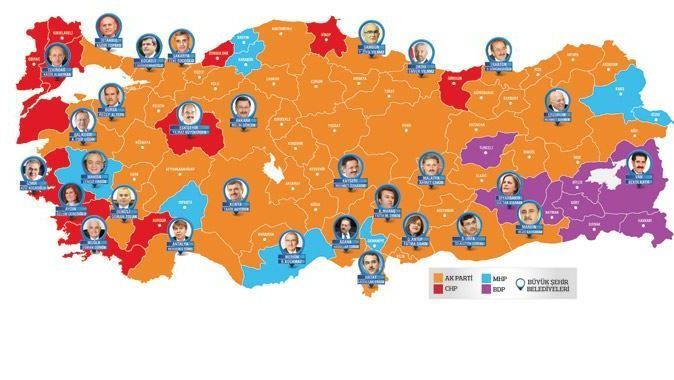 81 ilin belediye başkanları belli oldu