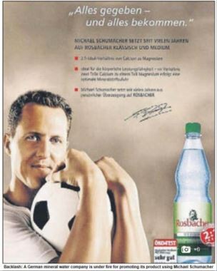 Schumacher için şok reklam!
