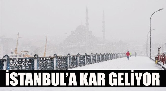 İstanbul&#039;a kar geliyor, hem de Pazartesi günü