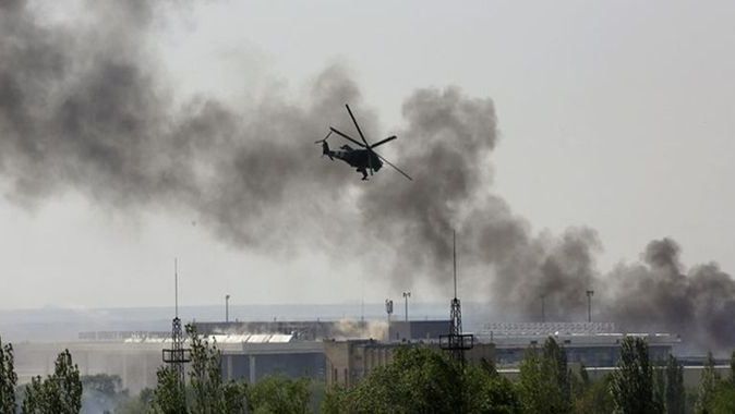 Ukrayna jetleri, havaalanını böyle bombaladı