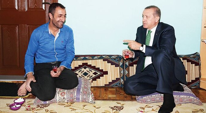 Erdoğan&#039;ın güne damga vuran fotoğrafı