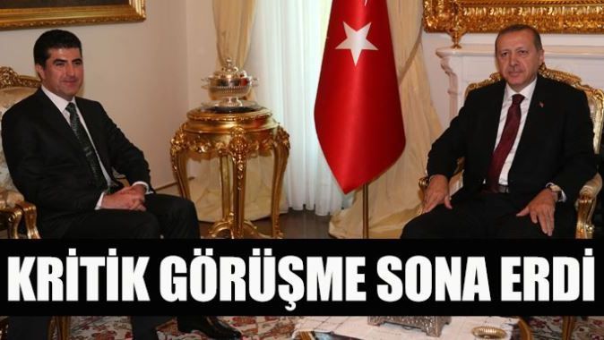 Erdoğan ile Barzani&#039;nin görüşmesi 1 saat 5 dakika sürdü