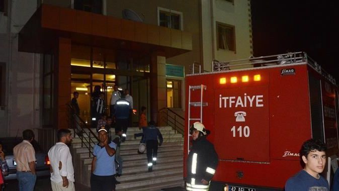 Konya&#039;daki bir öğrenci yurdunda yangın çıktı