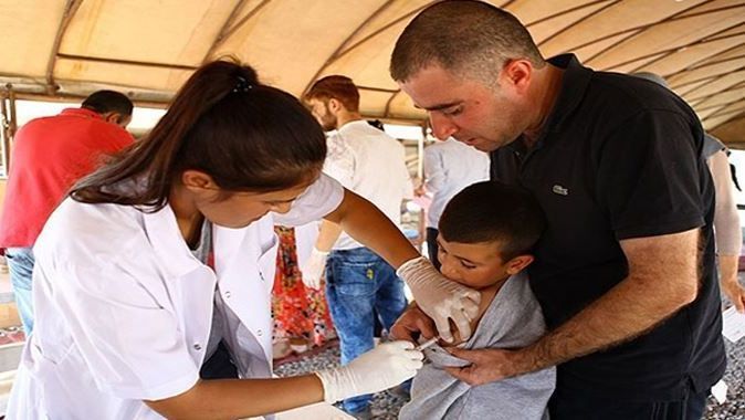 Türkiye&#039;ye sığınan Yezidilere sağlık taraması