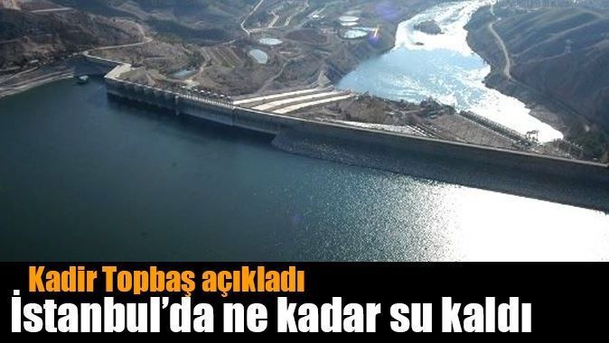 Kadir Topbaş İstanbul&#039;da ne kadar su kaldığını açıkladı