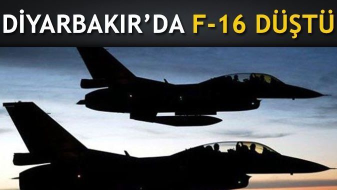 Diyarbakır&#039;da F-16 savaş uçağı düştü
