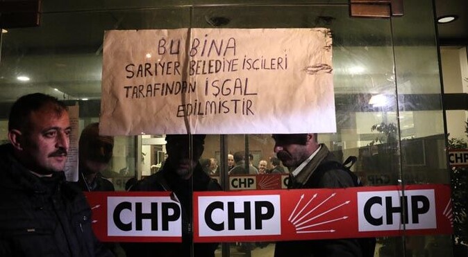 İşçiler CHP İstanbul İl Binası&#039;nı işgal ettiler!