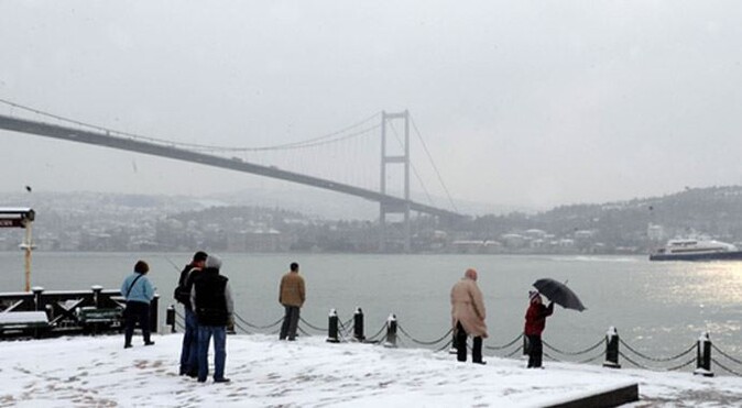 İstanbul&#039;da kar yağışı