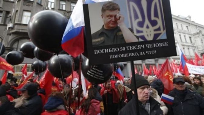 Moskova&#039;da Ukrayna protestosu