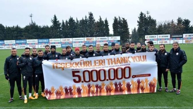 Galatasaray&#039;a 5 milyon takipçi