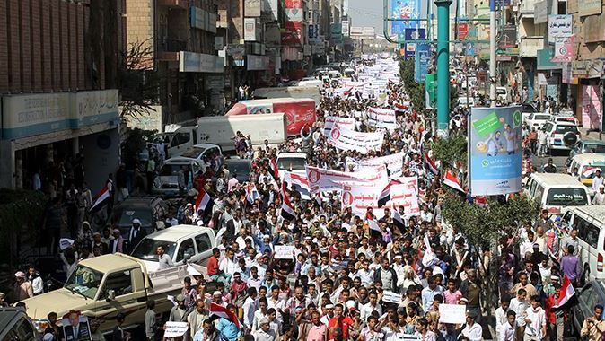 Yemen&#039;de Husi karşıtı gösteri düzenlendi
