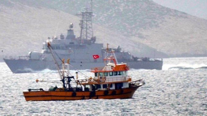 Türk balıkçılara Yunan tacizi