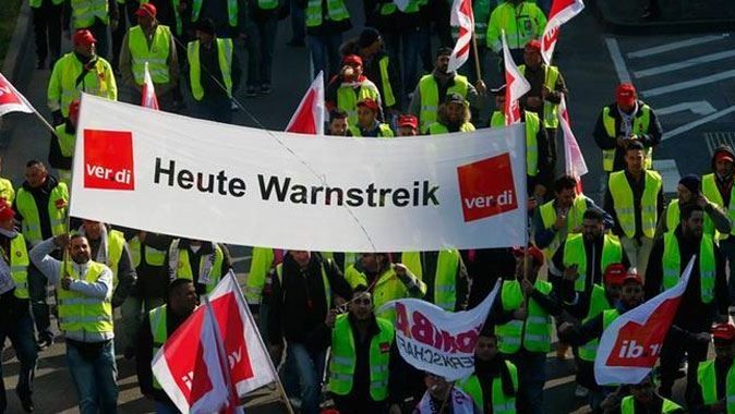 Almanya&#039;da grevler yolda