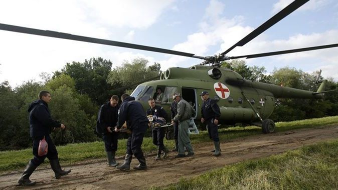 Sırbistan&#039;da askeri helikopter düştü!