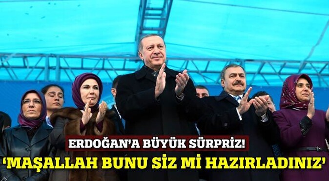 Cumhurbaşkanı Erdoğan&#039;a &#039;Hangimiz sevmedik&#039; sürprizi