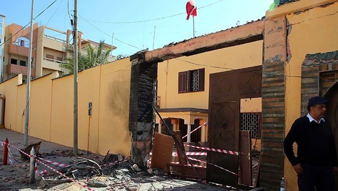 Libya&#039;da Fas&#039;ın büyükelçilik binasına saldırı