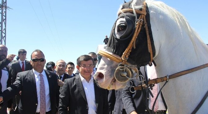 Davutoğlu&#039;na ciritli karşılama