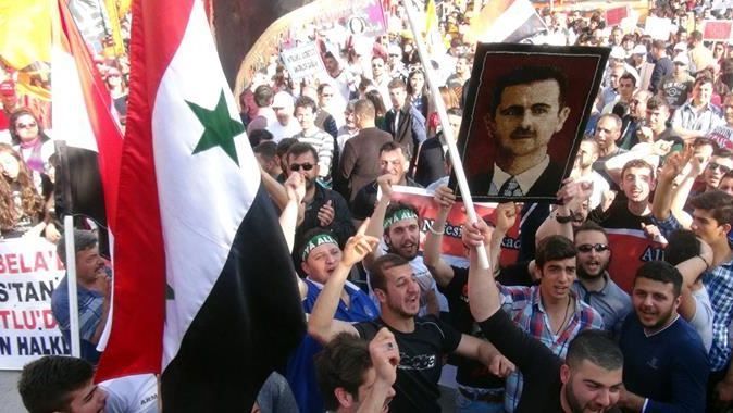1 Mayıs kutlaması Esad&#039;a destek mitingine döndü