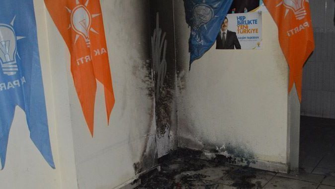 AK Parti seçim bürosuna saldırı! 