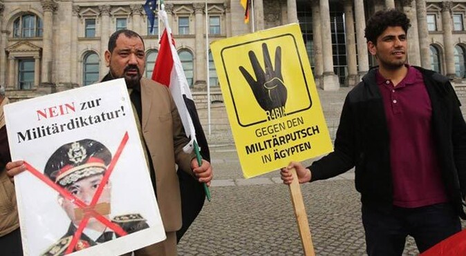 Almanya&#039;da &quot;Sisi ziyareti&quot; protestosu