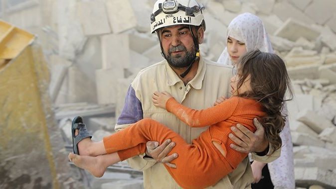 Halep&#039;te siviller iki ateş arasında