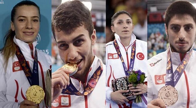 Türk sporculardan 2 altın 1 bronz ve 1 gümüş madalya