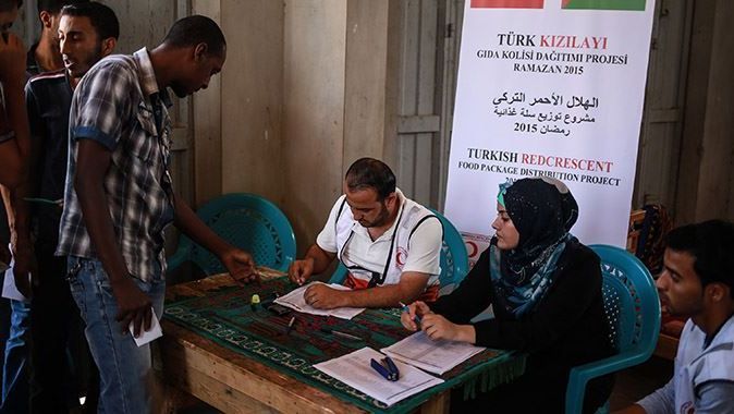 Türk Kızılayı&#039;ndan Gazzeli ailelere yardım