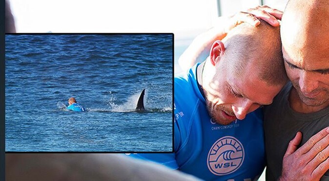Mick Fanning&#039;e köpekbalığı saldırdı
