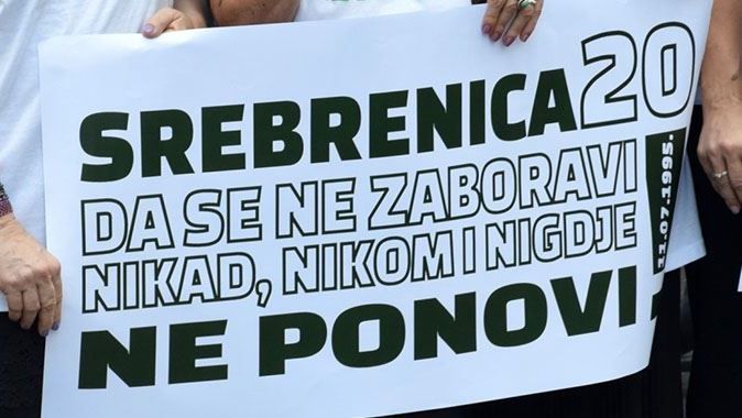 Sırbistan&#039;da &#039;Srebrenica&#039; eylemi