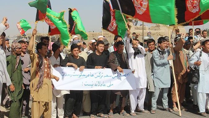 Afganistan&#039;da Türkmenler eylem yaptı