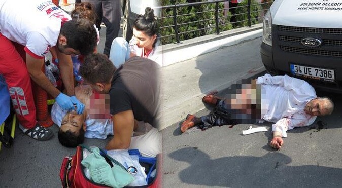 İstanbul&#039;da Ataşehir Belediyesi  önünde silahlı saldırgan dehşeti