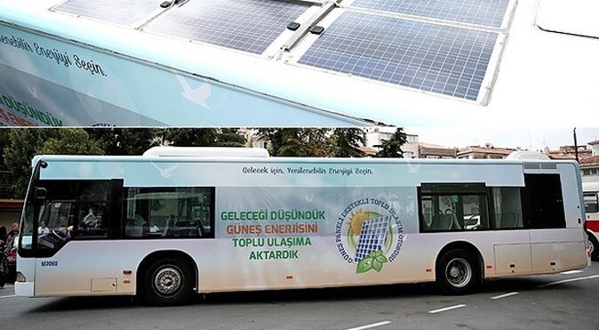İETT&#039;den güneş enerjisi kullanan otobüs