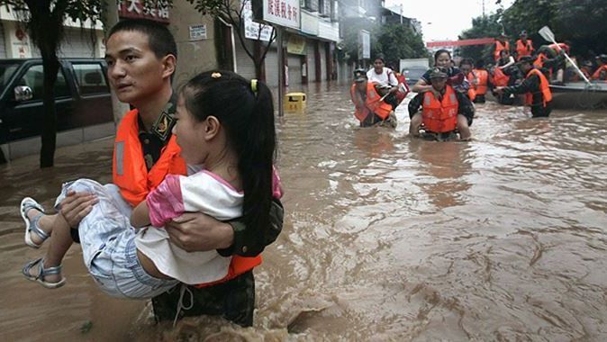 Çin&#039;in Şian kentinde meydana gelen sellerde 8 kişi öldü