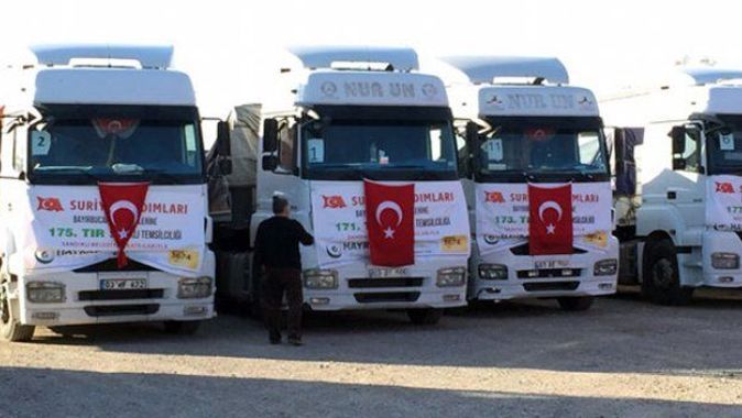 Bayırbucak Türkmenlerine 14 TIR&#039;lık yardım