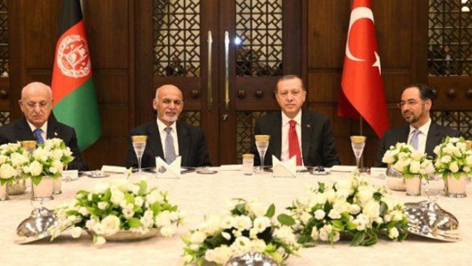 Erdoğan, Afgan mevkidaşı onuruna akşam yemeği verdi