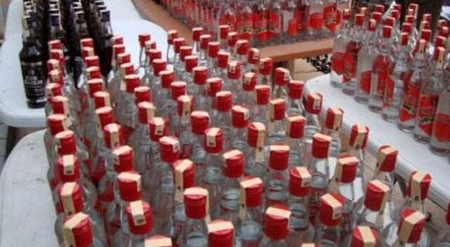 Gaziantep’te 200 şişe sahte içki ele geçirildi