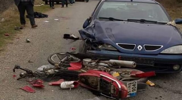 Otomobille motosiklet kafa kafaya çarpıştı: 2 ölü