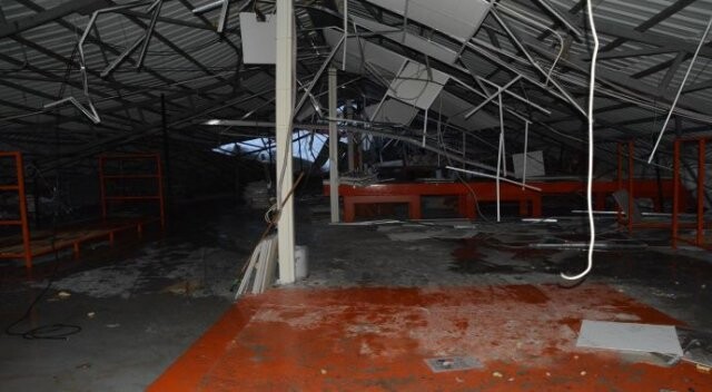 Sinop&#039;ta fabrikaların çatıları kardan çöktü