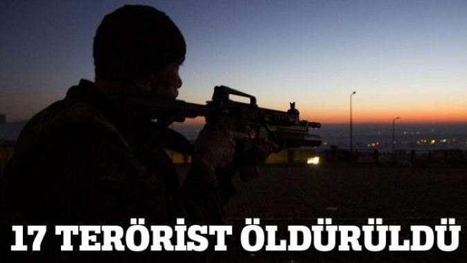Şırnak ve Diyarbakır&#039;da 17 terörist öldürüldü