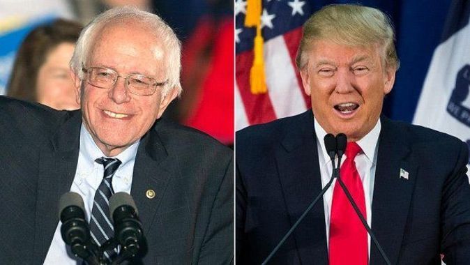 ABD&#039;deki ikinci ön seçimin galibi Sanders ve Trump oldu