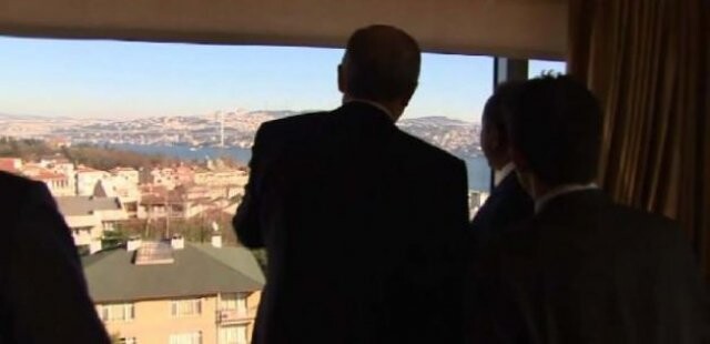 Erdoğan, konuk Cumhurbaşkanına inşaatı gösterdi
