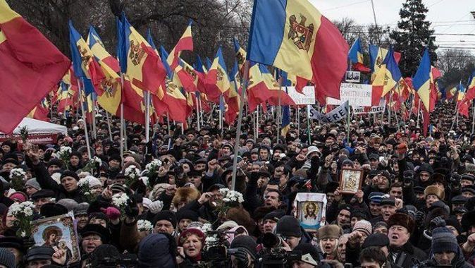 Moldova&#039;da Rus yanlısı muhalefet eylem yaptı