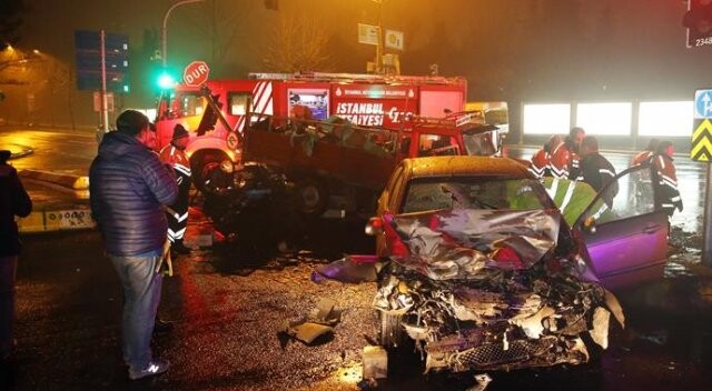 Sarıyer&#039;de kamyonet ile otomobil çarpıştı: 1 ölü