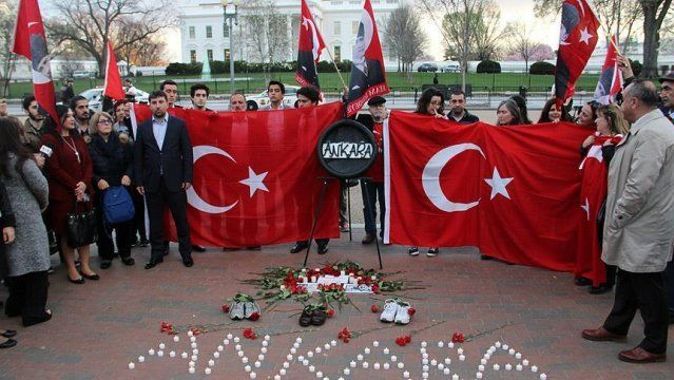 ABD&#039;de yaşayan Türkler Ankara&#039;daki terör saldırısını protesto etti